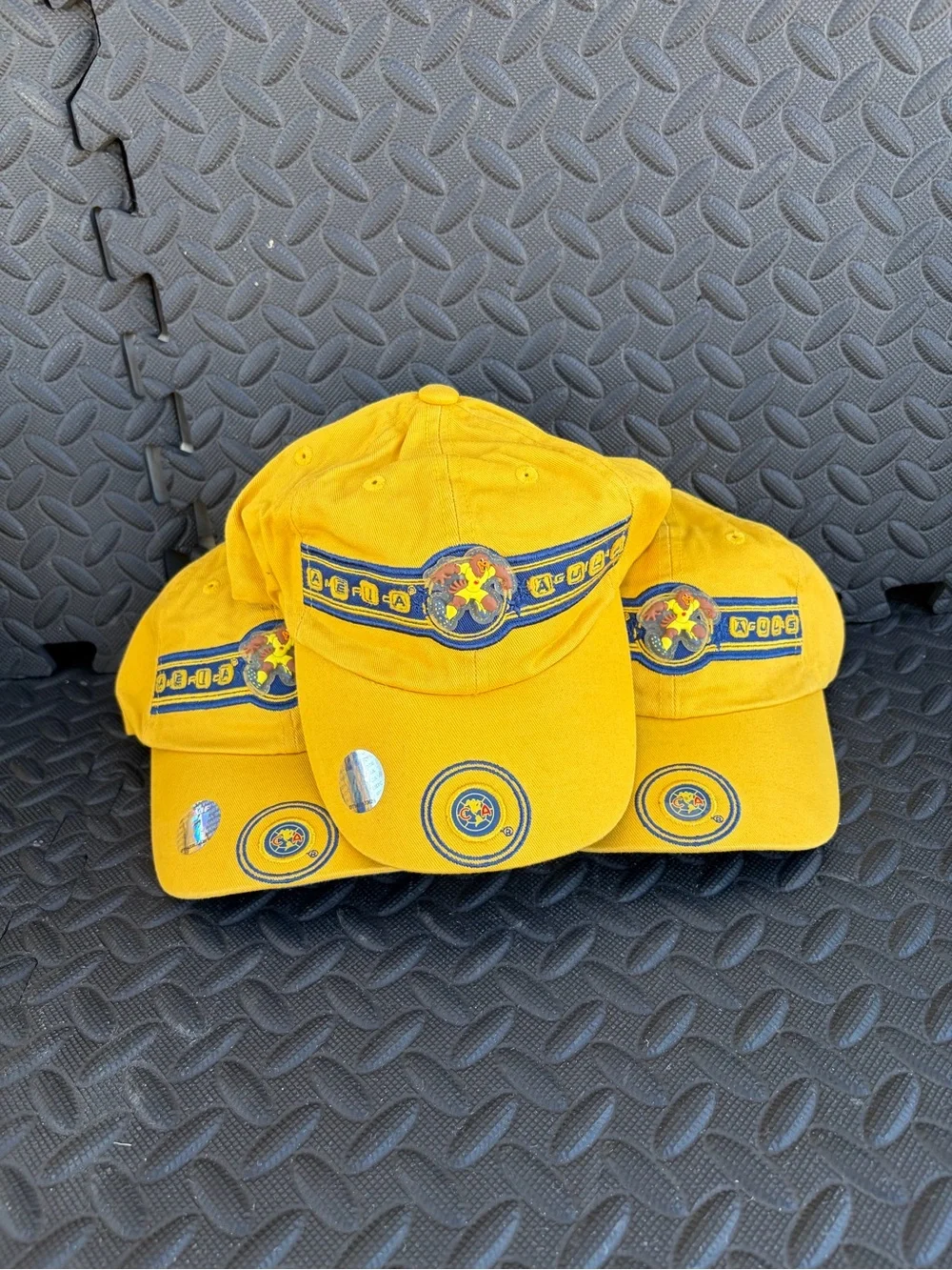 América  Aguilas Yellow Cotton Baseball Cap with Team Crest Unixes